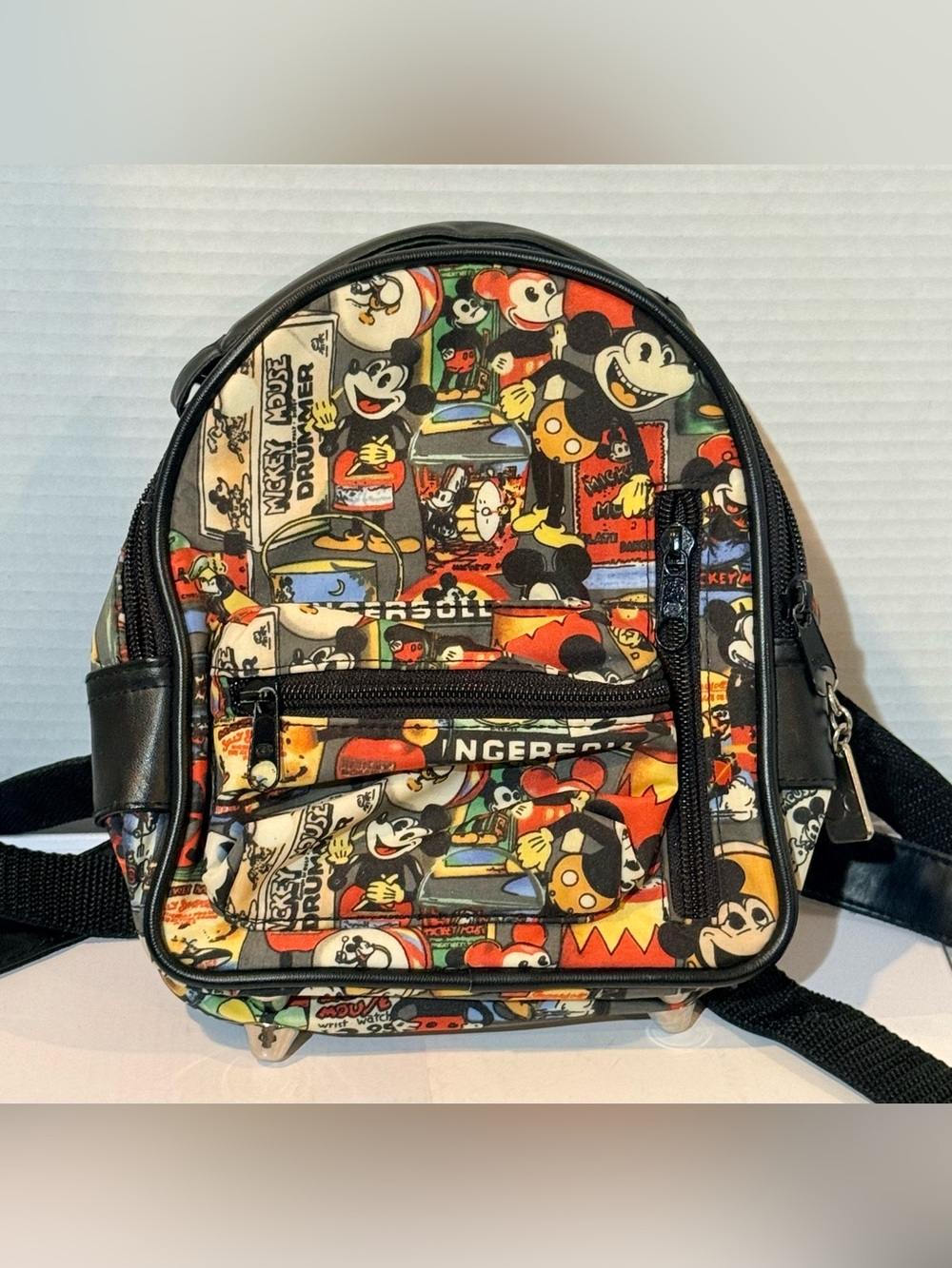 Nicole Miller Mickey Mouse Disney Gallery Mini Backpack/Purse Vintage 90’s EUC